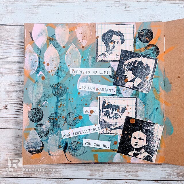 Dina Wakely MEdia Simple Layered Journal Page by Laura Dame