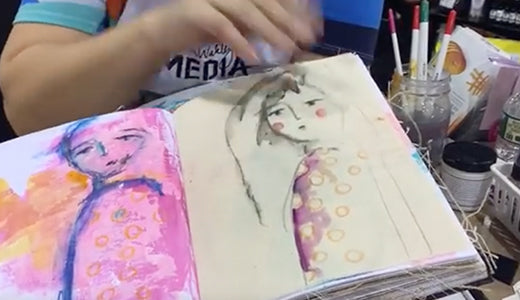Dina Wakley Creativation 2017 Media Journal Demo