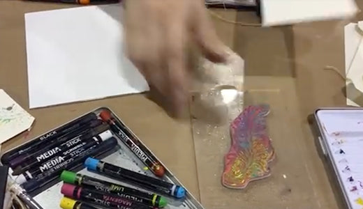 Dina Wakley Creativation 2017 Scribble Sticks Demo