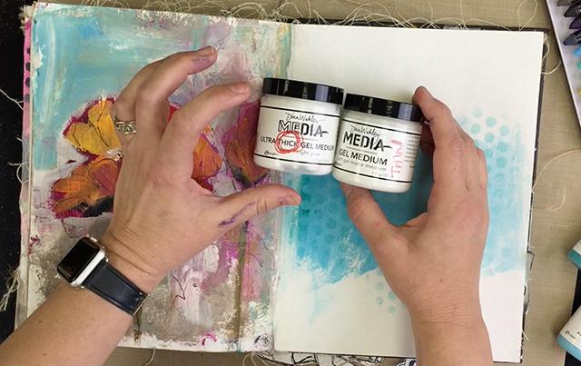 Dina Wakley Gel Medium vs Ultra Thick Gel Medium