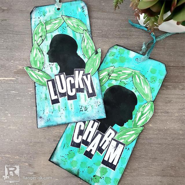 Dina Wakley MEdia Lucky Charm Tags by Megan Whisner Quinlan