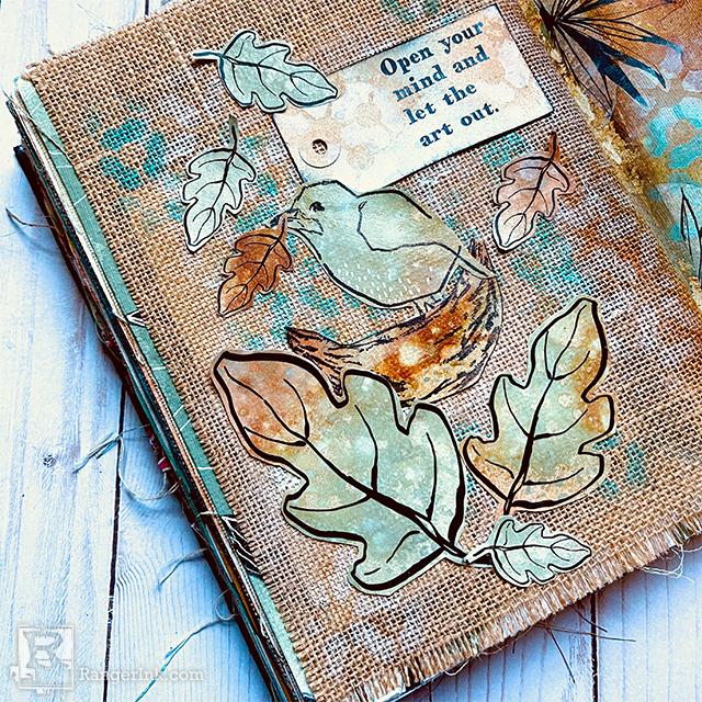 Dina Wakley Autumnal Journal Page by Megan Whisner Quinlan