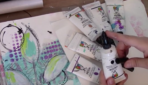 Tim Holtz demos Distress Ink Minis and Mini Blending Tool at CHA