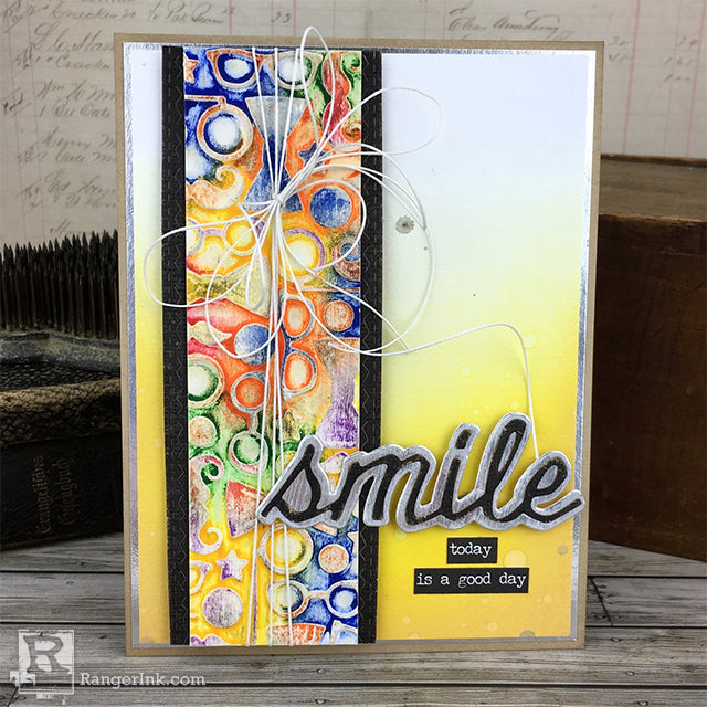 Tim Holtz Distress® Crayons Smile Card by Bobbi Smith