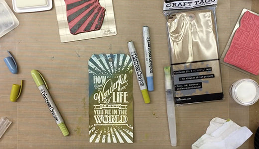 Distress Crayons Embossing Video