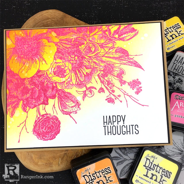Happy Thoughts Distress Mini Ink Card by Bobbi Smith