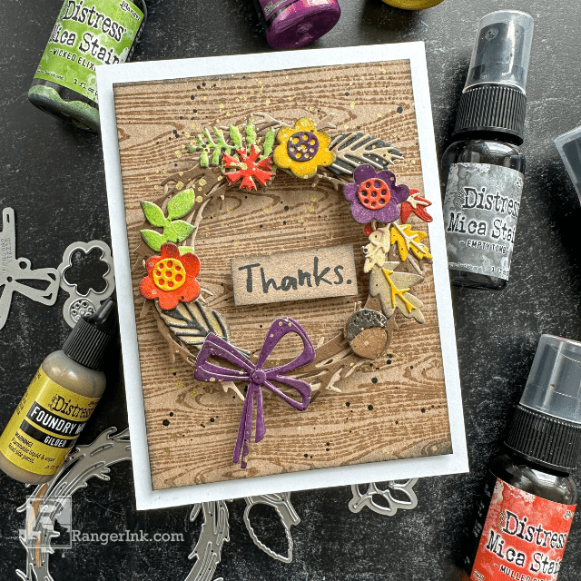 Distress Mica Stain Fall Card by Cheiron Brandon