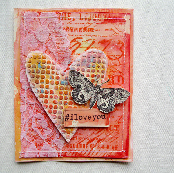 Distress Paint “I Love You” Valentine’s Day by Mou Saha
