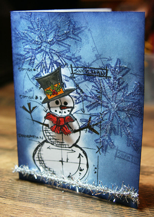 Distress Snowman Card