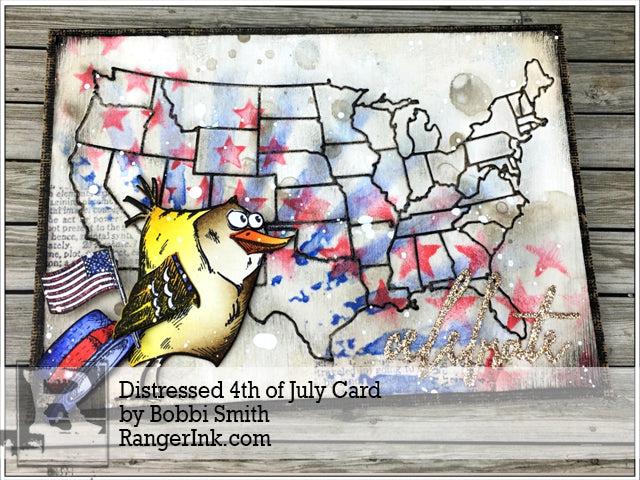 Distressed 4th of July Card by Bobbi Smith
