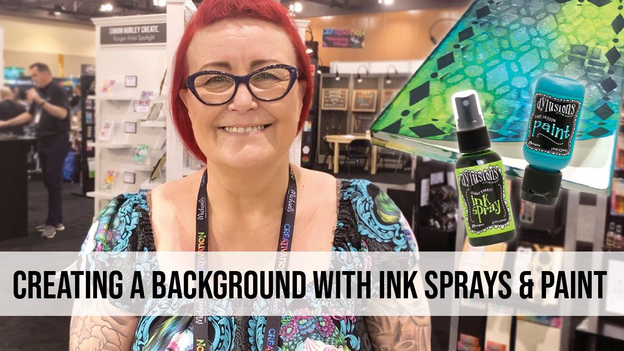 Creating a Background with Dylusions Ink Sprays & Paint