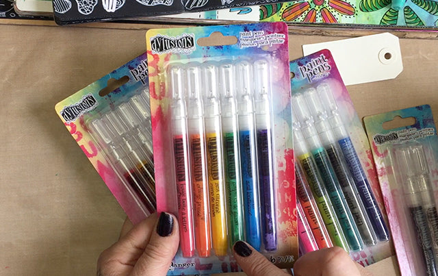 Dyan Reaveley Dylusions Paint Pens and Stencils