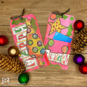 Dylusions Christmas Tag Gift Card Holder by Beth Purnell