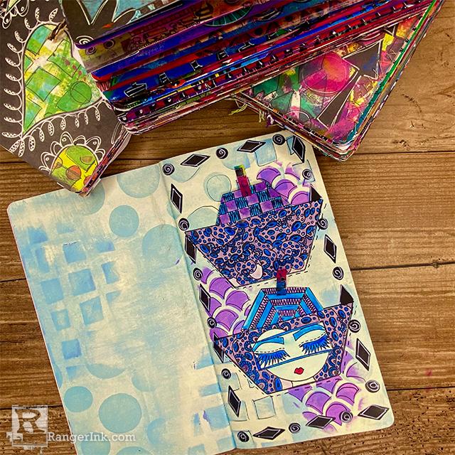 Dylusions Dyalog Mermaid Pocket Page by Beth Purnell