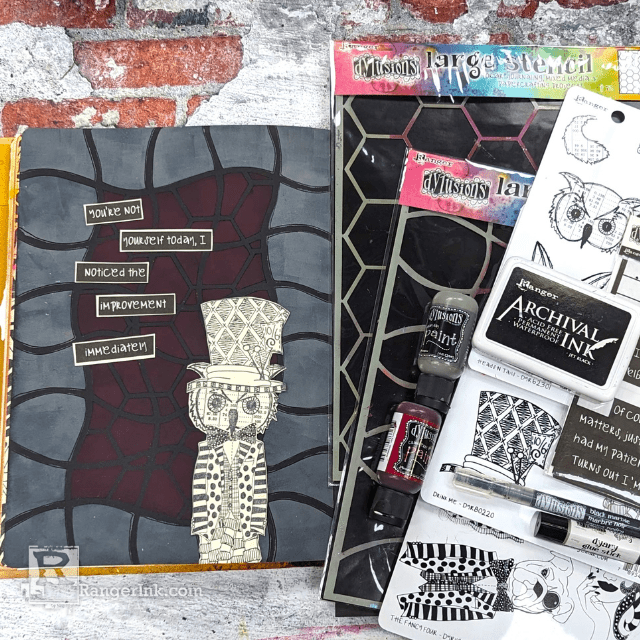 Dylusions Layered Stencil Journal Page by Denise Lush
