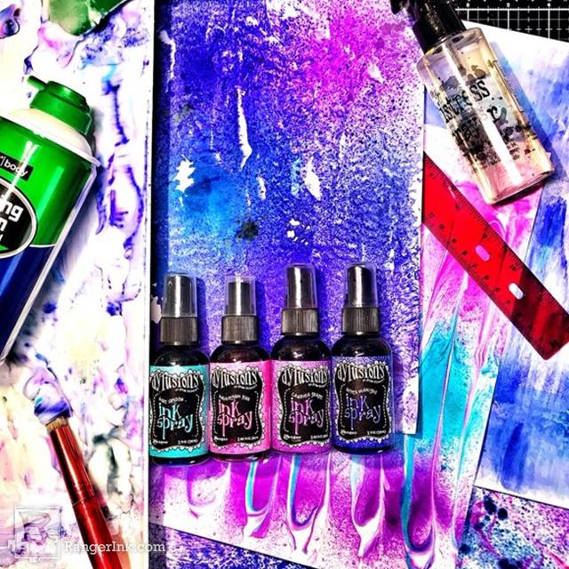 Dylusions Ink Spray Shaving Cream Backgrounds by Renae Davis