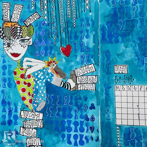 Dylusions To Don't Art Journal Planner Spread by Milagros Rivera