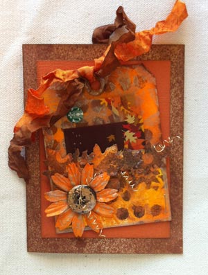 Dylusions/Distress Autumn Gift Card Holder