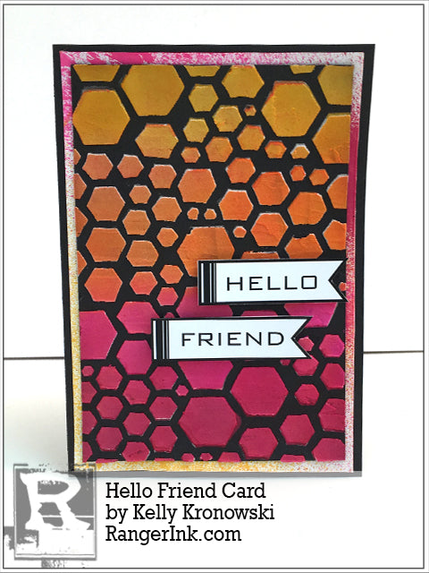 Dylusions Hello Friend Card