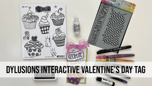Dylusions Interactive Valentine’s Day Tag