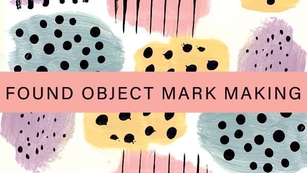 Facebook LIVE Replay: Found Object Mark Marking