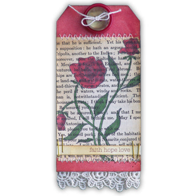 Distress Ink “Faith Hope Love” Tag By Jennifer McGuire