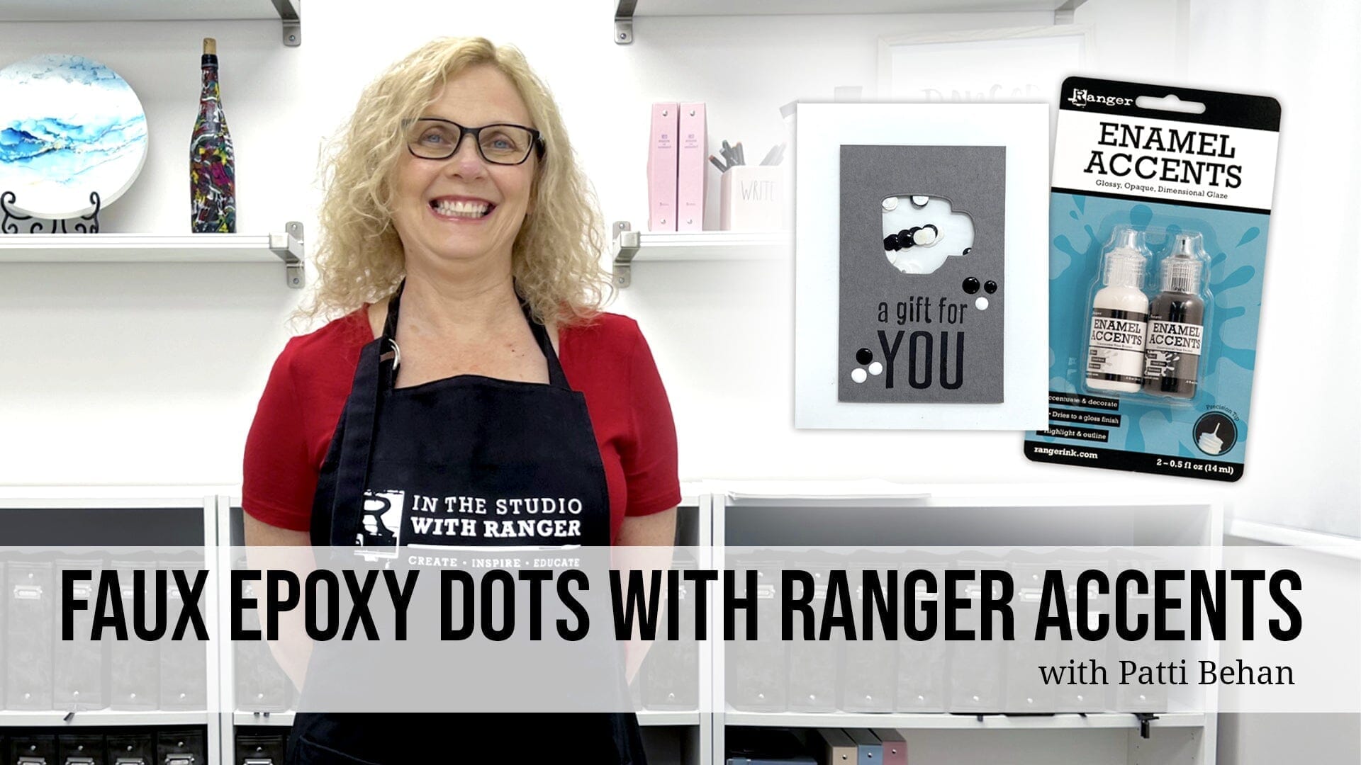 Faux Epoxy Dots with Ranger Accents