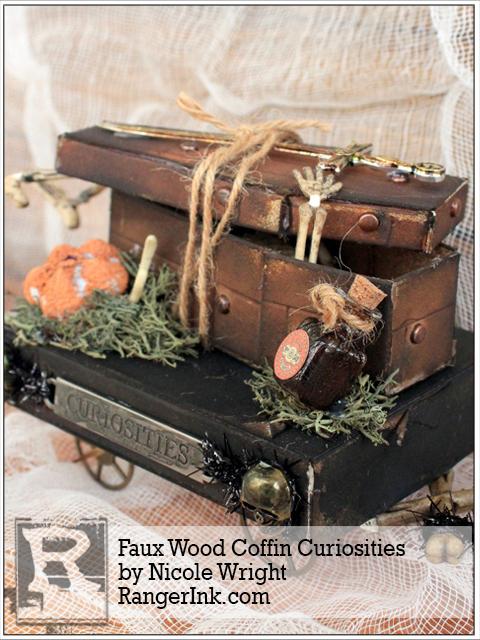 Faux Wood Coffin Curiosities by Nicole Wright