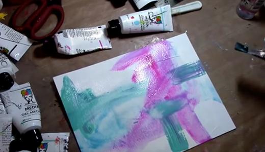 Flowy Background with Dina Wakley