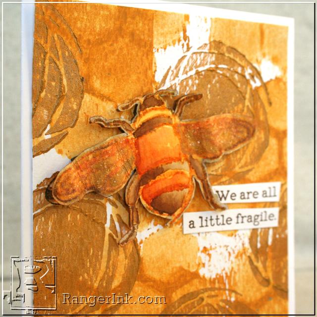 Fragile Bee Mixed Media Card by Jenn Shurkus