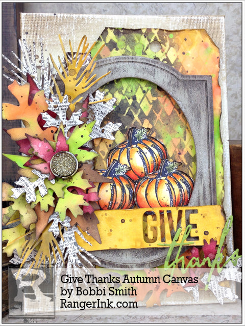 Give Thanks Autumn Canvas by Bobbi Smith