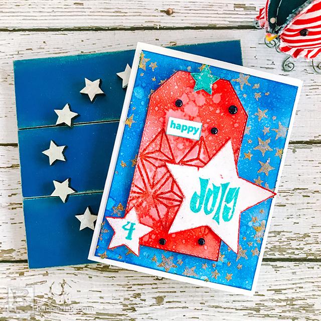 Glazed 4th of July Card by Betz Golden