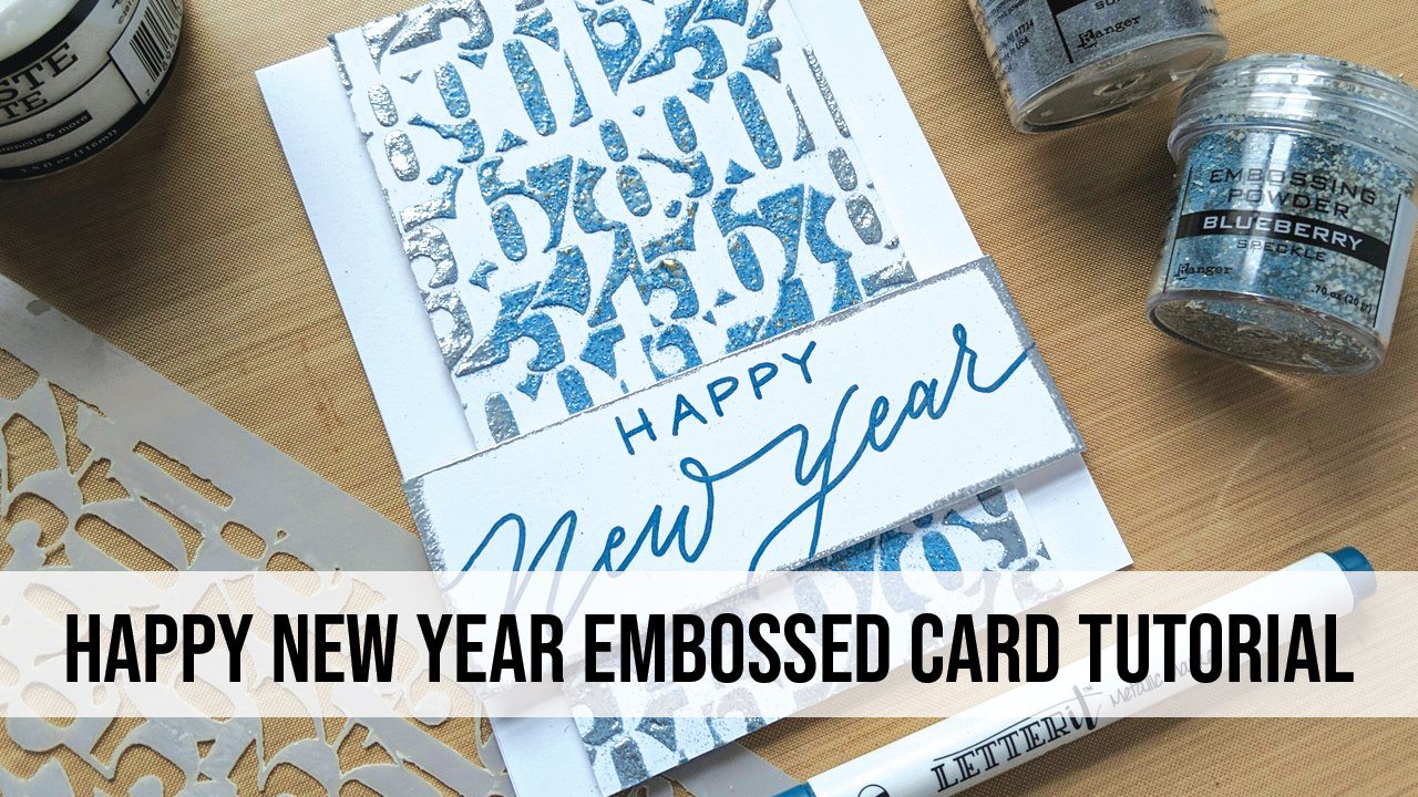 Happy New Year Embossed Card