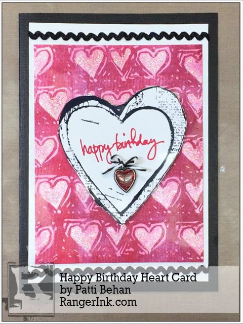 Happy Birthday Heart Card by Patti Behan