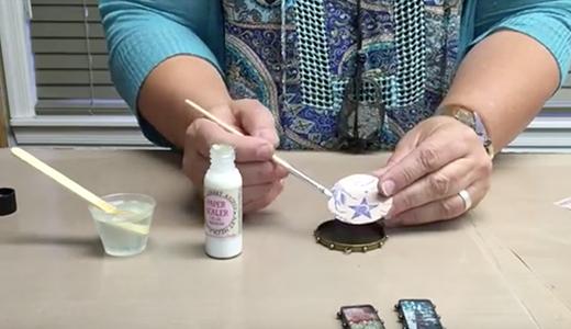 Jen Cushman uses the Paper Sealer to create a mixed media bezel