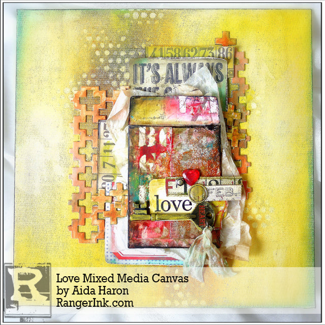 Love Mixed Media Canvas by Aida Haron