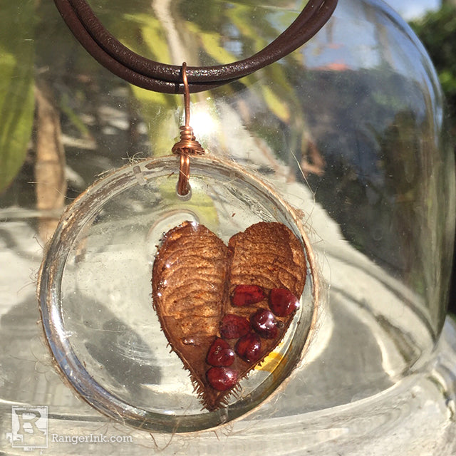 ICE Resin® Prickly Heart Necklace by Milagros Rivera