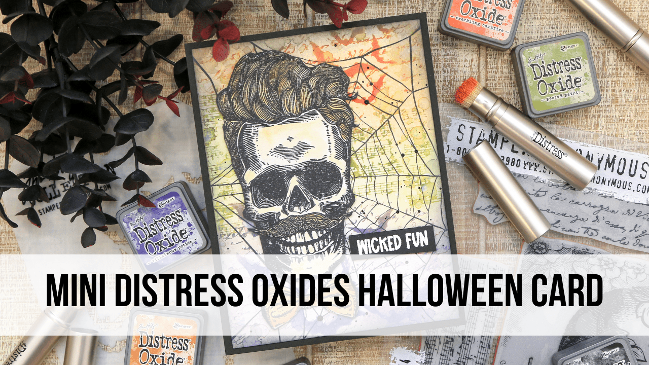 Mini Distress Oxides Halloween Card by Juliana Michaels