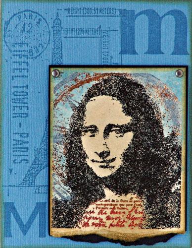 Mona Collage Card By Tim Holtz