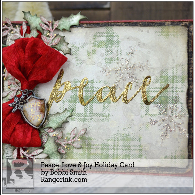 Peace, Love and Joy Holiday Card by Bobbi Smith