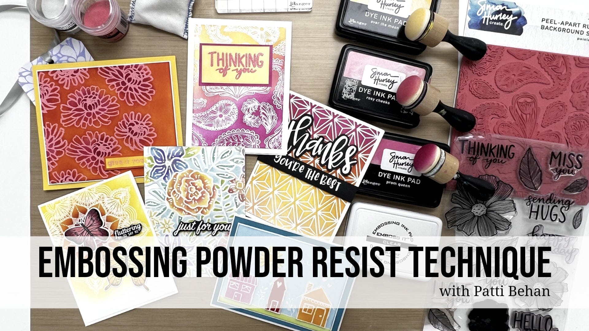 Emboss Resist Technique Ideas Using Embossing Powder