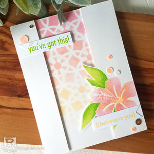 “You've Got This" Stenciled Card by Joy Baldwin