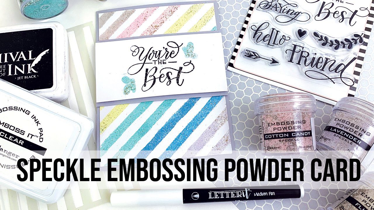 Ranger Speckle Embossing Powder Card