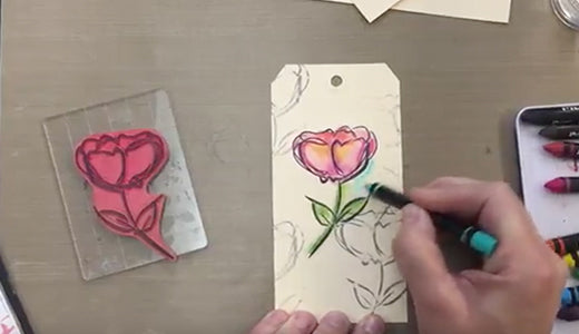 Stamping with Dina Wakley Media Scribble Sticks