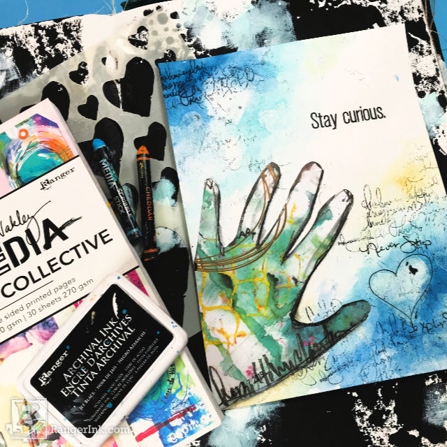 Stay Curious Art Journal Page by Jessica Sanders