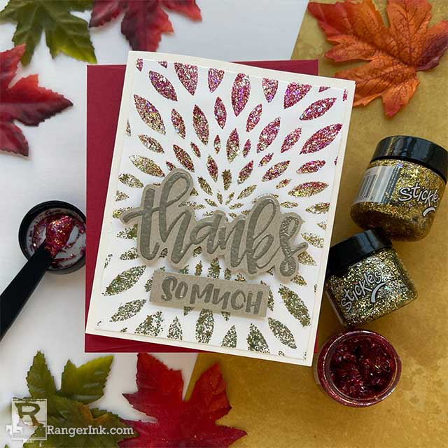 Stickles™ Glitter Gels Thank You Card by Jess Francisco