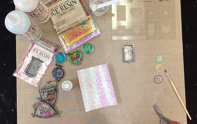 Susan Lenart Kazmer ICE Resin® Milan Bezels with Luminous Layers