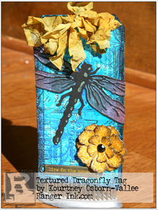 Textured Dragonfly Tag by Kourtney  Osborn-Vallee