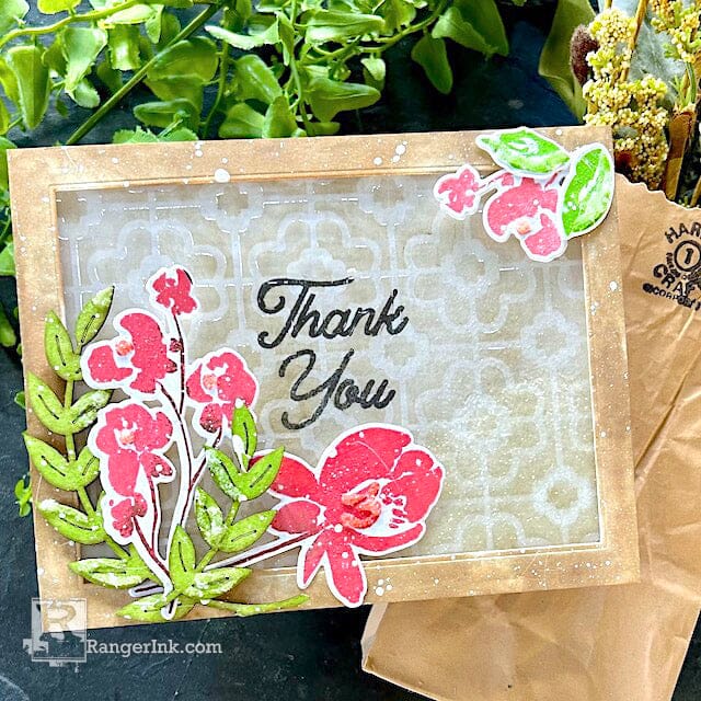Thank You Shaker Card with Texture Paste by Kimberly Boliver