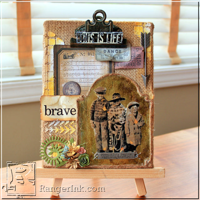 This is Life Burlap Panel by Nicole Wright